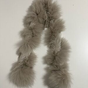 Collection XIIX Elegant Smoke Gray Rabbit And Fox Fur Scarf Women’s Size 30”L